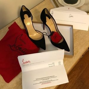 Christian Louboutin suede black shoes